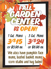 GARDEN CENTER IS OPEN
